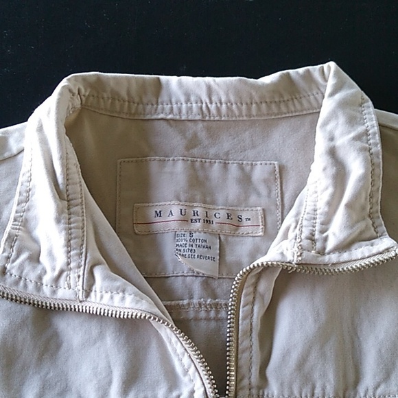 Maurices Zip Front Jacket Size S tan / khaki - Picture 2 of 14